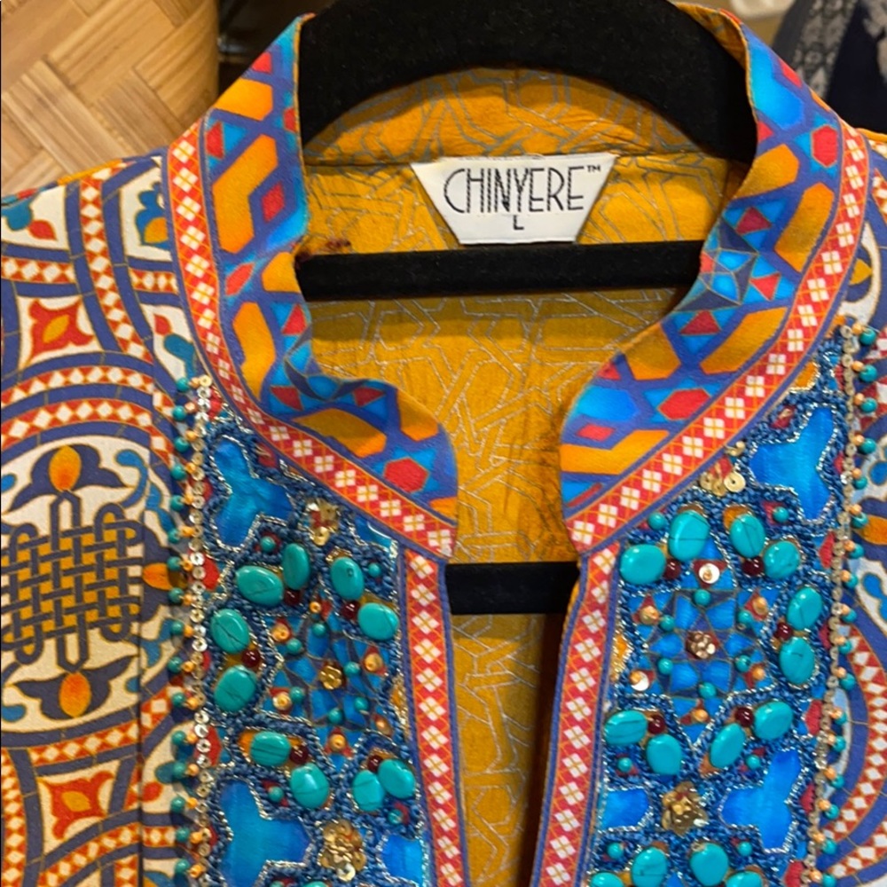 Raw Silk Sherwani jacket by Chinyere